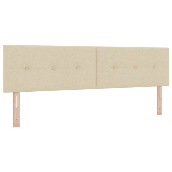 vidaXL Posteľ boxspring s matracom Krémová 180 x 200 cm Látka – Obrázok 3