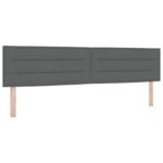 vidaXL Posteľ boxspring s matracom Tmavosivá 200 x 200 cm Látka – Obrázok 3