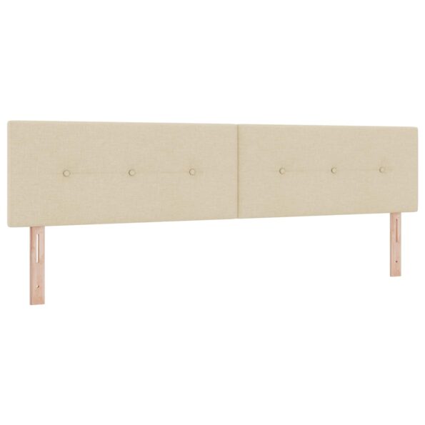 vidaXL Posteľ boxspring s matracom Krémová 200 x 200 cm Látka – Obrázok 3