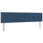 vidaXL Posteľ boxspring s matracom Modrá 200 x 200 cm Látka – Obrázok 3