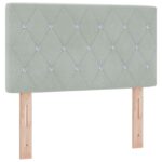 vidaXL Posteľ boxspring s matracom Svetlosivá 80 x 200 cm Zamat – Obrázok 3