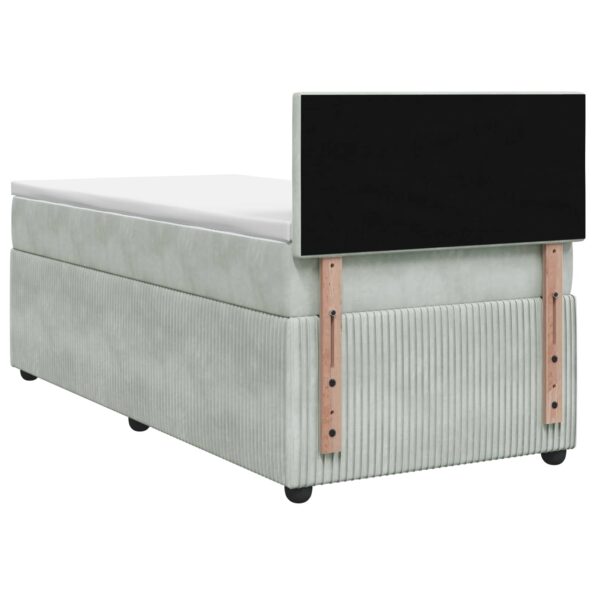 vidaXL Posteľ boxspring s matracom Svetlosivá 80 x 200 cm Zamat – Obrázok 7