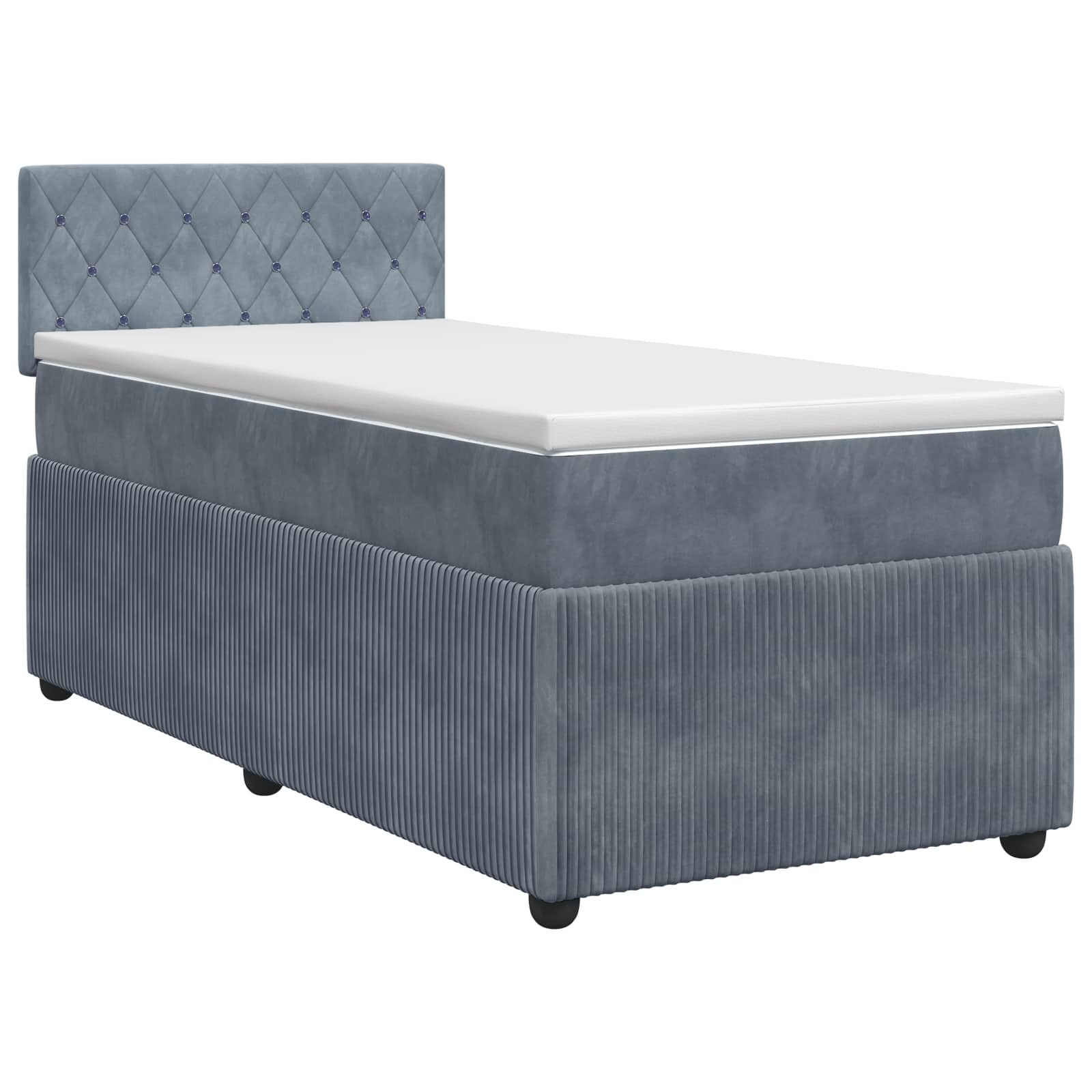 3451560_1.jpg vidaXL Posteľ boxspring s matracom Tmavosivá 80 x 200 cm Zamat – Obrázok 1