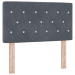 vidaXL Posteľ boxspring s matracom Tmavosivá 80 x 200 cm Zamat – Obrázok 3