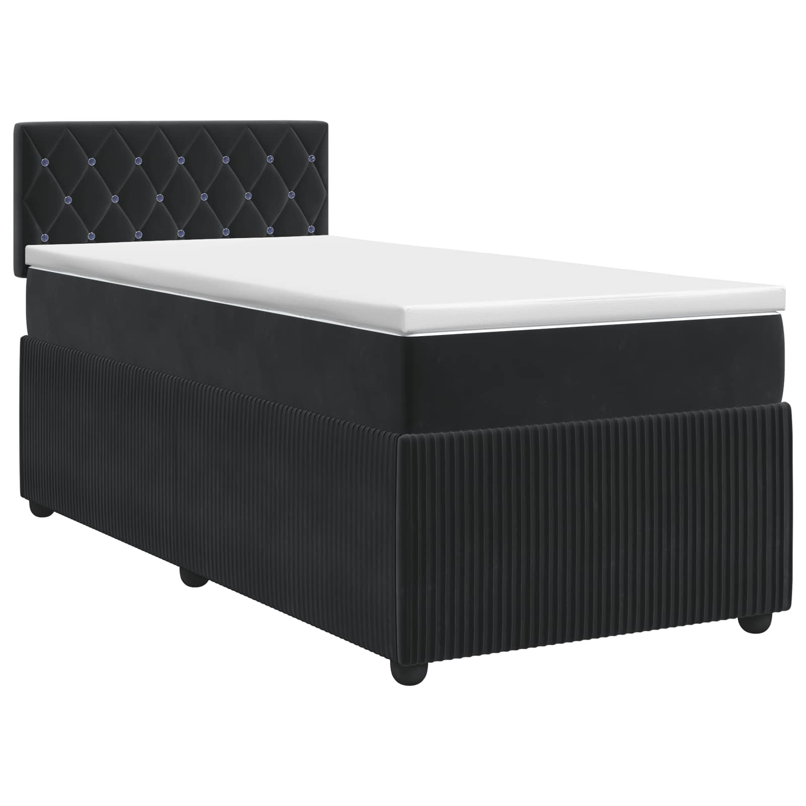 3451561_1.jpg vidaXL Posteľ boxspring s matracom Čierna 80 x 200 cm Zamat – Obrázok 1