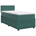 vidaXL Posteľ boxspring s matracom Tmavozelená 80 x 200 cm Zamat