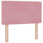 vidaXL Posteľ boxspring s matracom Ružová 80 x 200 cm Zamat – Obrázok 3