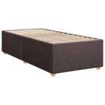 vidaXL Posteľ boxspring s matracom Tmavohnedá 90 x 190 cm Látka – Obrázok 4