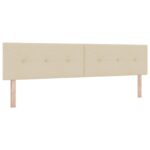 vidaXL Posteľ boxspring s matracom Krémová 200 x 200 cm Látka – Obrázok 3