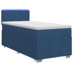 vidaXL Posteľ boxspring s matracom Modrá 80 x 200 cm Látka