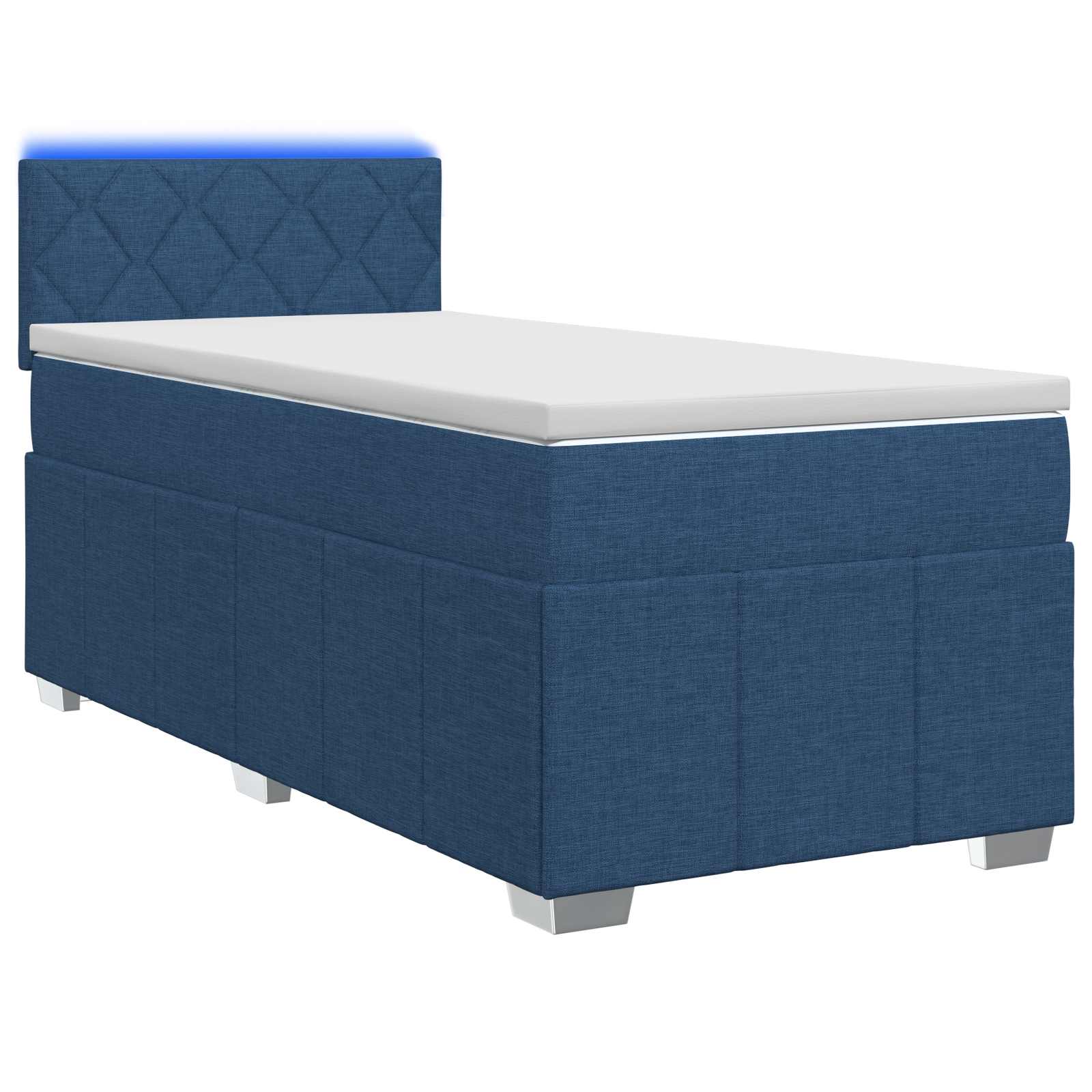 3452557_1.jpg vidaXL Posteľ boxspring s matracom Modrá 80 x 200 cm Látka – Obrázok 1