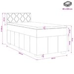 vidaXL Posteľ boxspring s matracom Modrá 80 x 200 cm Látka – Obrázok 11