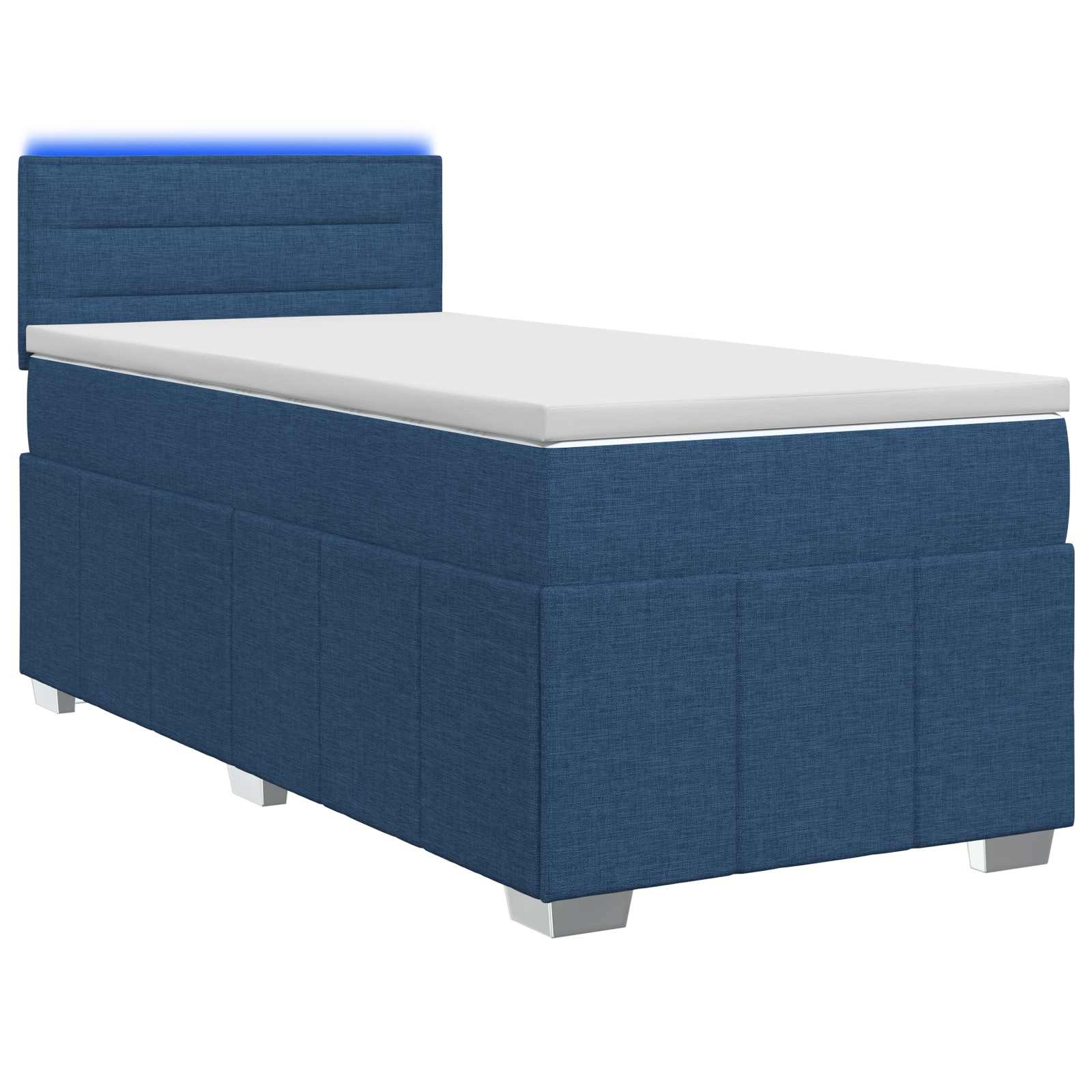 3452585_1.jpg vidaXL Posteľ boxspring s matracom Modrá 90 x 200 cm Látka – Obrázok 1
