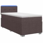 vidaXL Posteľ boxspring s matracom Tmavohnedá 90 x 200 cm Látka