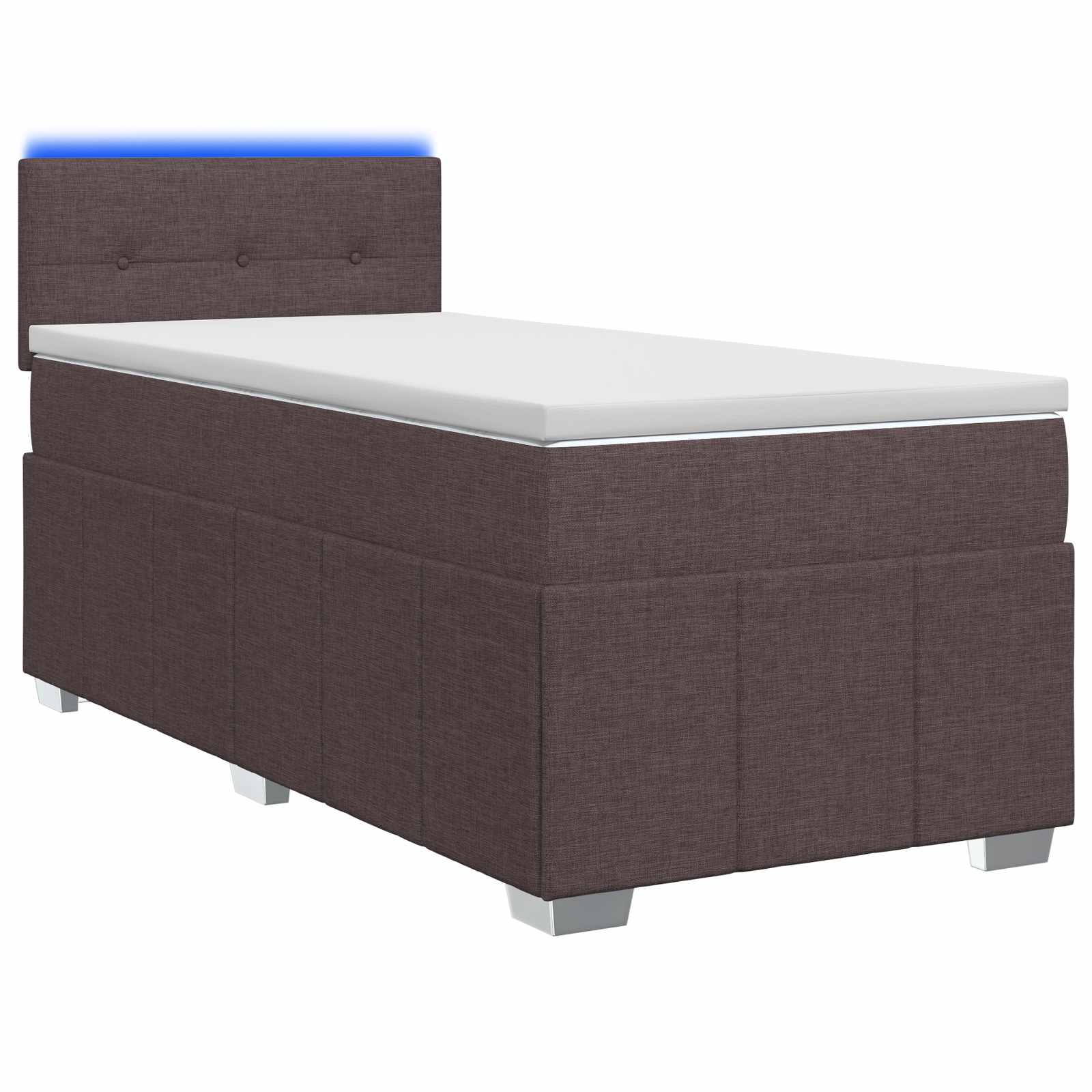 3452589_1.jpg vidaXL Posteľ boxspring s matracom Tmavohnedá 90 x 200 cm Látka – Obrázok 1