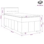 vidaXL Posteľ boxspring s matracom Tmavohnedá 90 x 200 cm Látka – Obrázok 11
