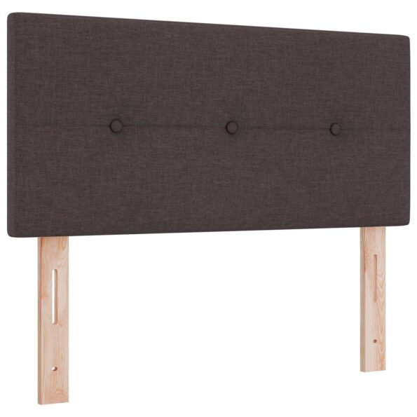 vidaXL Posteľ boxspring s matracom Tmavohnedá 90 x 200 cm Látka – Obrázok 3