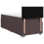 vidaXL Posteľ boxspring s matracom Tmavohnedá 90 x 200 cm Látka – Obrázok 7