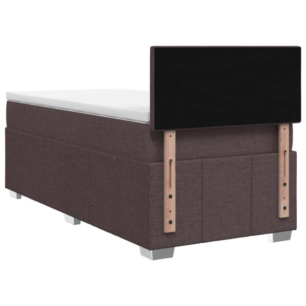 vidaXL Posteľ boxspring s matracom Tmavohnedá 90 x 200 cm Látka – Obrázok 7