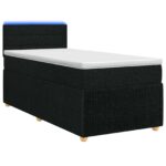 vidaXL Posteľ boxspring s matracom Čierna 90 x 200 cm Látka