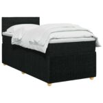 vidaXL Posteľ boxspring s matracom Čierna 90 x 200 cm Látka – Obrázok 2