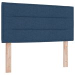 vidaXL Posteľ boxspring s matracom Modrá 90 x 200 cm Látka – Obrázok 3