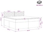 vidaXL Posteľ boxspring s matracom Ružová 200 x 200 cm Zamat – Obrázok 11