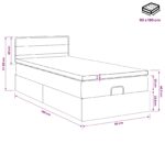 vidaXL Polohovací postel s matrací Modrá 90 x 190 cm Látka – Obrázok 11