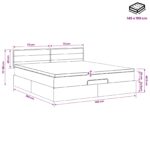 vidaXL Polohovací postel s matrací Čierna 140 x 190 cm Látka – Obrázok 11