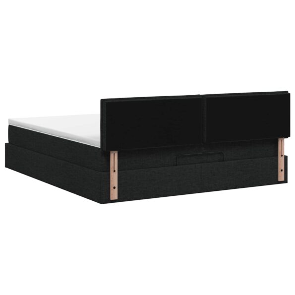 vidaXL Polohovací postel s matrací Čierna 140 x 190 cm Látka – Obrázok 8