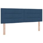 vidaXL Polohovací postel s matrací Modrá 140 x 190 cm Látka – Obrázok 3