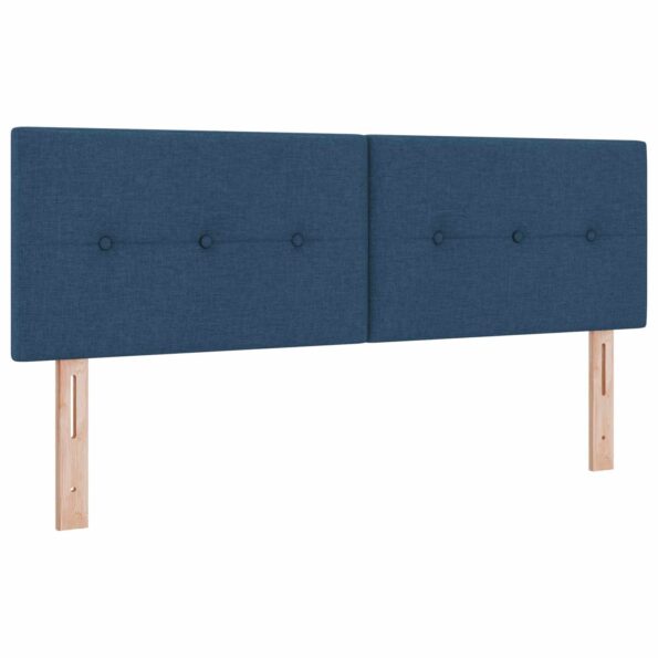vidaXL Polohovací postel s matrací Modrá 140 x 190 cm Látka – Obrázok 3
