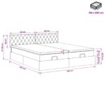 vidaXL Ottoman posteľ s matracom a LED Svetlosivá 160 x 200 cm Zamat – Obrázok 12
