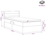 vidaXL LED úložná posteľ s matracom Čierna 90 x 200 cm Látka – Obrázok 12