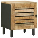 vidaXL Nočný stolík Prírodná 40 x 33 x 46 cm Masívne mango drevo – Obrázok 2