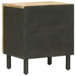 vidaXL Nočný stolík Prírodná 40 x 33 x 46 cm Masívne mango drevo – Obrázok 6