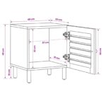 vidaXL Nočný stolík 2 ks Prírodná 40 x 33 x 46 cm Masívne mango drevo – Obrázok 10