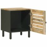 vidaXL Nočný stolík 2 ks Prírodná 40 x 33 x 46 cm Masívne mango drevo – Obrázok 3