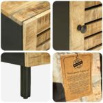 vidaXL Nočný stolík 2 ks Prírodná 40 x 33 x 46 cm Masívne mango drevo – Obrázok 7