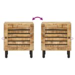 vidaXL Nočný stolík 2 ks Prírodná 40 x 33 x 46 cm Masívne mango drevo – Obrázok 8