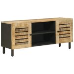 vidaXL Úložné skrine Prírodná 105 x 33 x 46 cm Masívne mango drevo – Obrázok 2