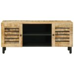 vidaXL Úložné skrine Prírodná 105 x 33 x 46 cm Masívne mango drevo – Obrázok 4