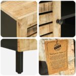 vidaXL Úložné skrine Prírodná 105 x 33 x 46 cm Masívne mango drevo – Obrázok 7