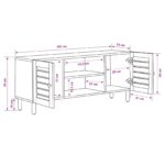 vidaXL Úložné skrine Prírodná 105 x 33 x 46 cm Masívne mango drevo – Obrázok 9