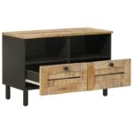 vidaXL Úložné skrine Prírodná 70 x 33 x 46 cm Masívne mango drevo – Obrázok 3