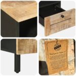 vidaXL Úložné skrine Prírodná 70 x 33 x 46 cm Masívne mango drevo – Obrázok 7