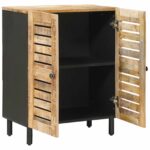 vidaXL Úložné skrine 60 x 33 x 75 cm Masívne mango drevo Prírodná – Obrázok 3