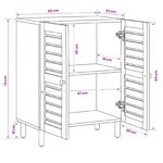 vidaXL Úložné skrine 60 x 33 x 75 cm Masívne mango drevo Prírodná – Obrázok 9