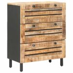 vidaXL Úložné skrine 60 x 33 x 75 cm Masívne mango drevo Prírodná – Obrázok 2