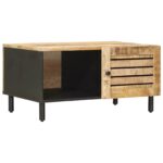 vidaXL Konferenčný stolík Prírodná 80 x 50 x 40 cm Masívne mango drevo – Obrázok 2